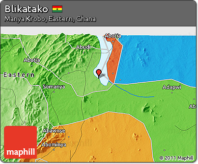 Political 3D Map of Blikatako