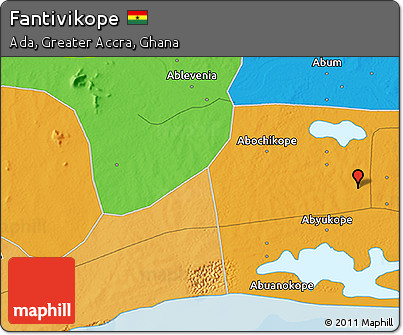 Political 3D Map of Fantivikope