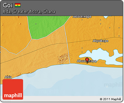 Political 3D Map of Goi