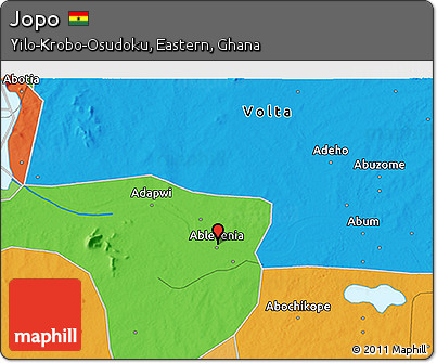 Political 3D Map of Jopo