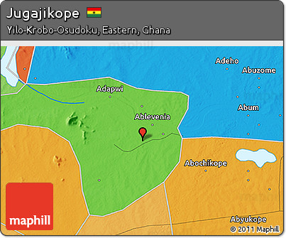 Political 3D Map of Jugajikope