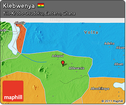 Political 3D Map of Klebwenya