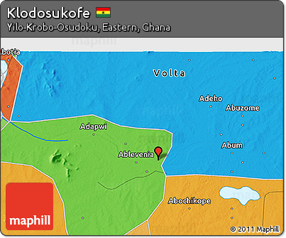 Political 3D Map of Klodosukofe