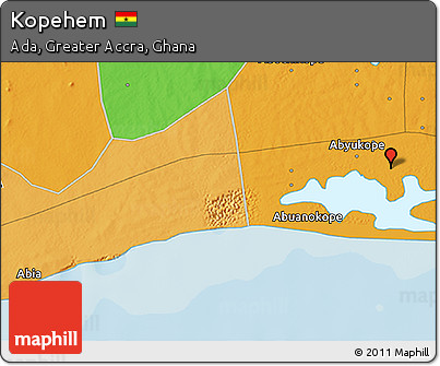 Political 3D Map of Kopehem