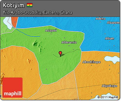 Political 3D Map of Kotiyim