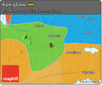 Political 3D Map of Kpeigbaw