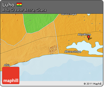 Political 3D Map of Luho