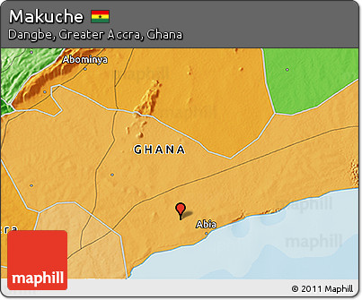 Political 3D Map of Makuche