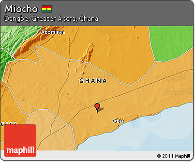 Political 3D Map of Miocho