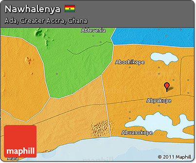 Political 3D Map of Nawhalenya