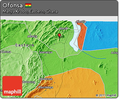 Political 3D Map of Ofonsa