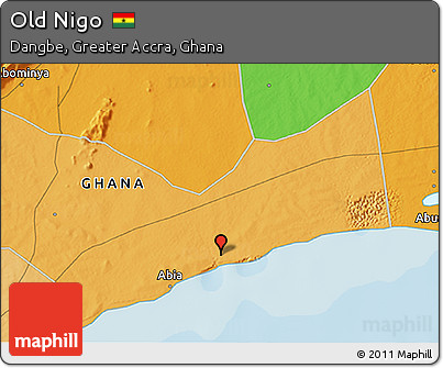Political 3D Map of Old Nigo