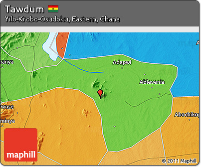 Political 3D Map of Tawdum