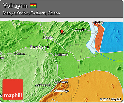 Political 3D Map of Yokuyim