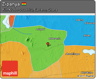 Political 3D Map of Zipanya