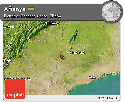 Satellite 3D Map of Afienya