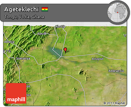 Satellite 3D Map of Ageteklechi
