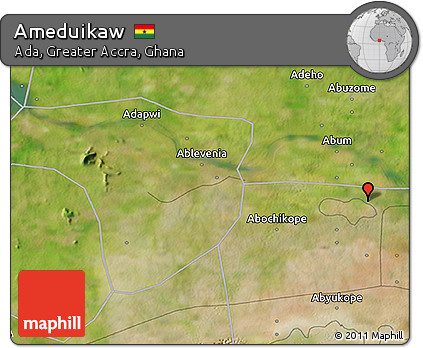 Satellite 3D Map of Ameduikaw