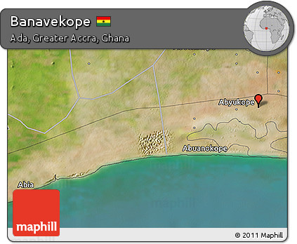 Satellite 3D Map of Banavekope