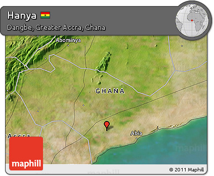 Satellite 3D Map of Hanya