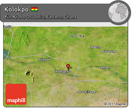 Satellite 3D Map of Kolokpo