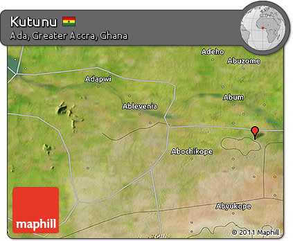 Satellite 3D Map of Kutunu