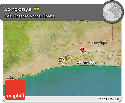 Satellite 3D Map of Songonya