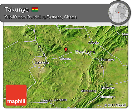 Satellite 3D Map of Takunya