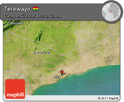 Satellite 3D Map of Tetewayo