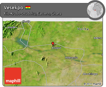 Satellite 3D Map of Vesekpo