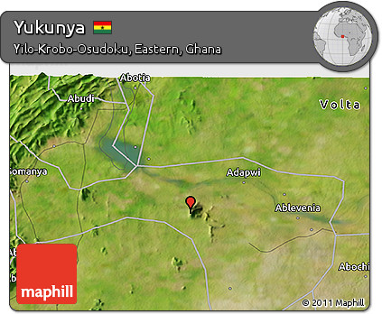Satellite 3D Map of Yukunya