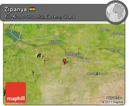 Satellite 3D Map of Zipanya