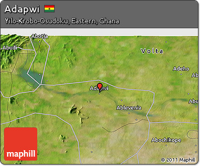 Satellite 3D Map of Adapwi