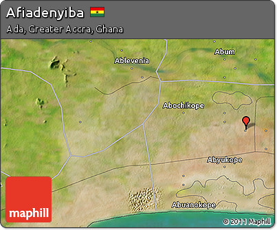 Satellite 3D Map of Afiadenyiba
