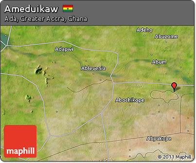 Satellite 3D Map of Ameduikaw