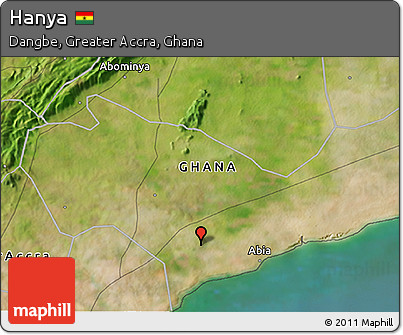 Satellite 3D Map of Hanya