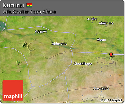 Satellite 3D Map of Kutunu
