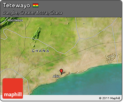 Satellite 3D Map of Tetewayo