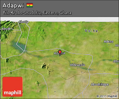 Satellite 3D Map of Adapwi