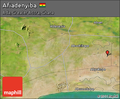 Satellite 3D Map of Afiadenyiba