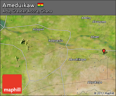 Satellite 3D Map of Ameduikaw