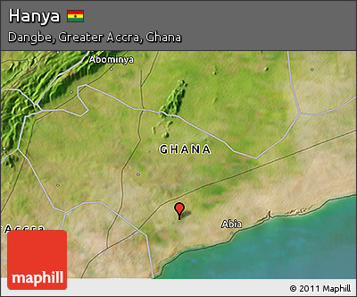 Satellite 3D Map of Hanya