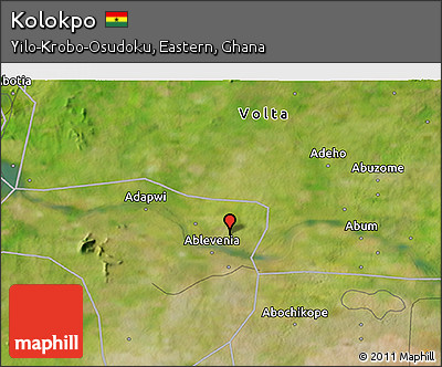 Satellite 3D Map of Kolokpo