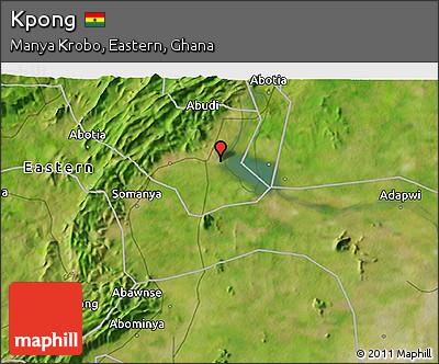 Satellite 3D Map of Kpong