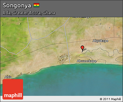 Satellite 3D Map of Songonya