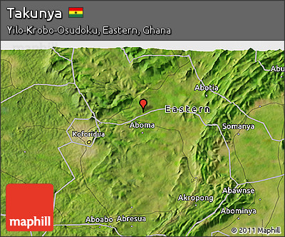 Satellite 3D Map of Takunya