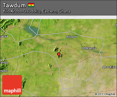 Satellite 3D Map of Tawdum
