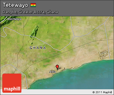 Satellite 3D Map of Tetewayo