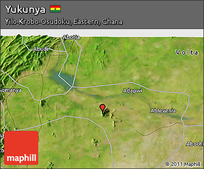 Satellite 3D Map of Yukunya
