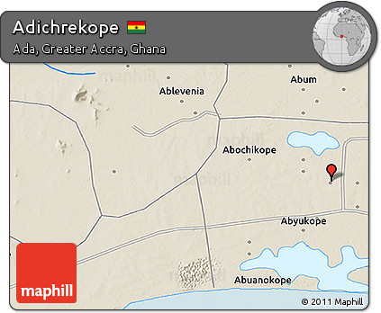 Shaded Relief 3D Map of Adichrekope